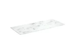 Saneux Frontier 120cm Solid Surface Countertop - Matte Carrara White - 12mm