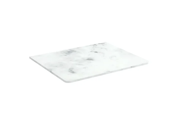 Saneux Frontier 60cm Solid Surface Countertop - Matte Carrara White - 12mm