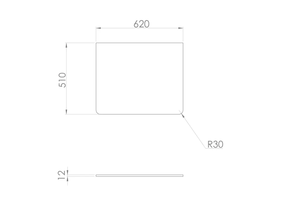 Saneux Frontier 60cm Solid Surface Countertop - Matte Carrara White - 12mm detail view - Image 2