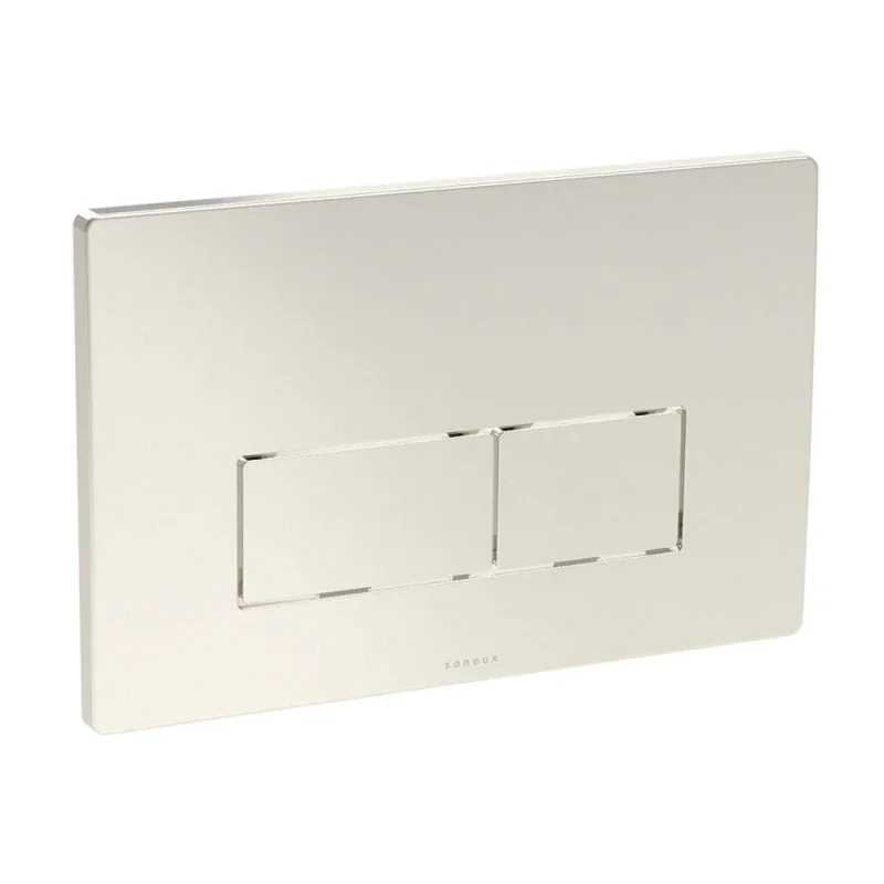 Saneux Flushe 2.0 Square Flush Plate Only - Brushed Nickel detail view - Image 1