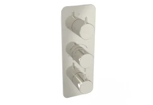 Saneux Eden 3 Way Thermostatic Shower Valve Kit In Portrait - Brushed Nickel