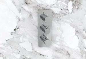 Saneux Eden 3 Way Thermostatic Shower Valve Kit In Portrait - Chrome