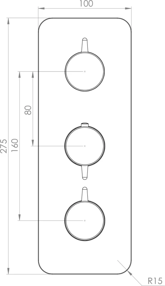 Saneux Eden 3 Way Thermostatic Shower Valve Kit In Portrait - Brushed Brass detail view - Image 2