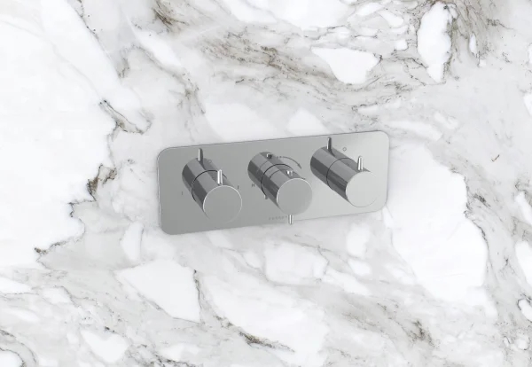 Saneux Eden 3 Way Handles & Plate Finish Kit In Landscape (for Ed021l) - Chrome