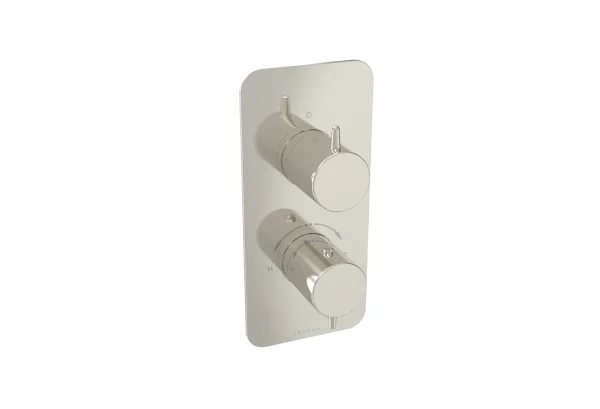 Saneux Eden 2 Way Thermostatic Shower Valve Kit In Portrait - Brushed Nickel
