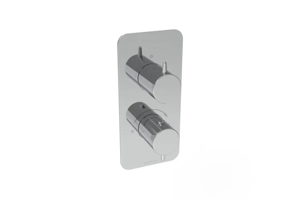 Saneux Eden 2 Way Thermostatic Shower Valve Kit In Portrait - Chrome