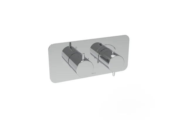 Saneux Eden 1 Way Handles & Plate Finish Kit In Portrait (for Ed019) - Chrome