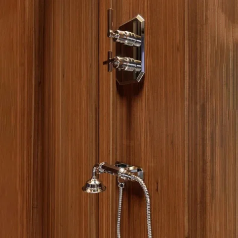 Saneux Cromwell 1 Way Lever Handle & Plate Finish Kit (for Cr019l) - Chrome detail view - Image 1
