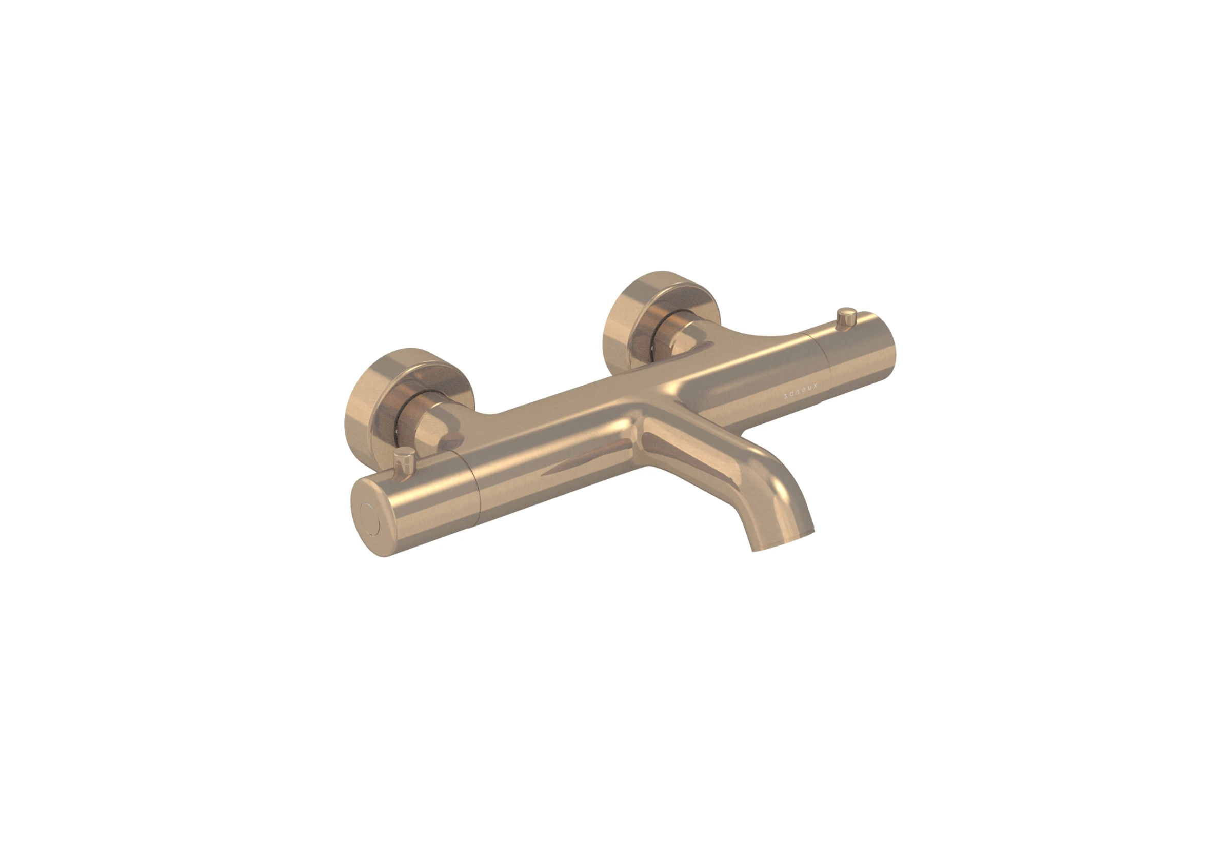 Saneux Cos Thermostatic Bath Shower Mixer - Brushed Bronze (pvd)