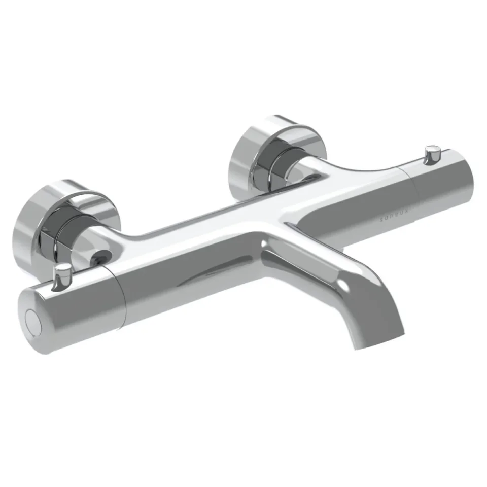 Saneux Cos Thermostatic Bath Shower Mixer - Chrome detail view - Image 1