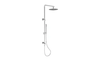 Saneux Cos Rigid Riser Kit With 2 Way Diverter Outlet - Chrome