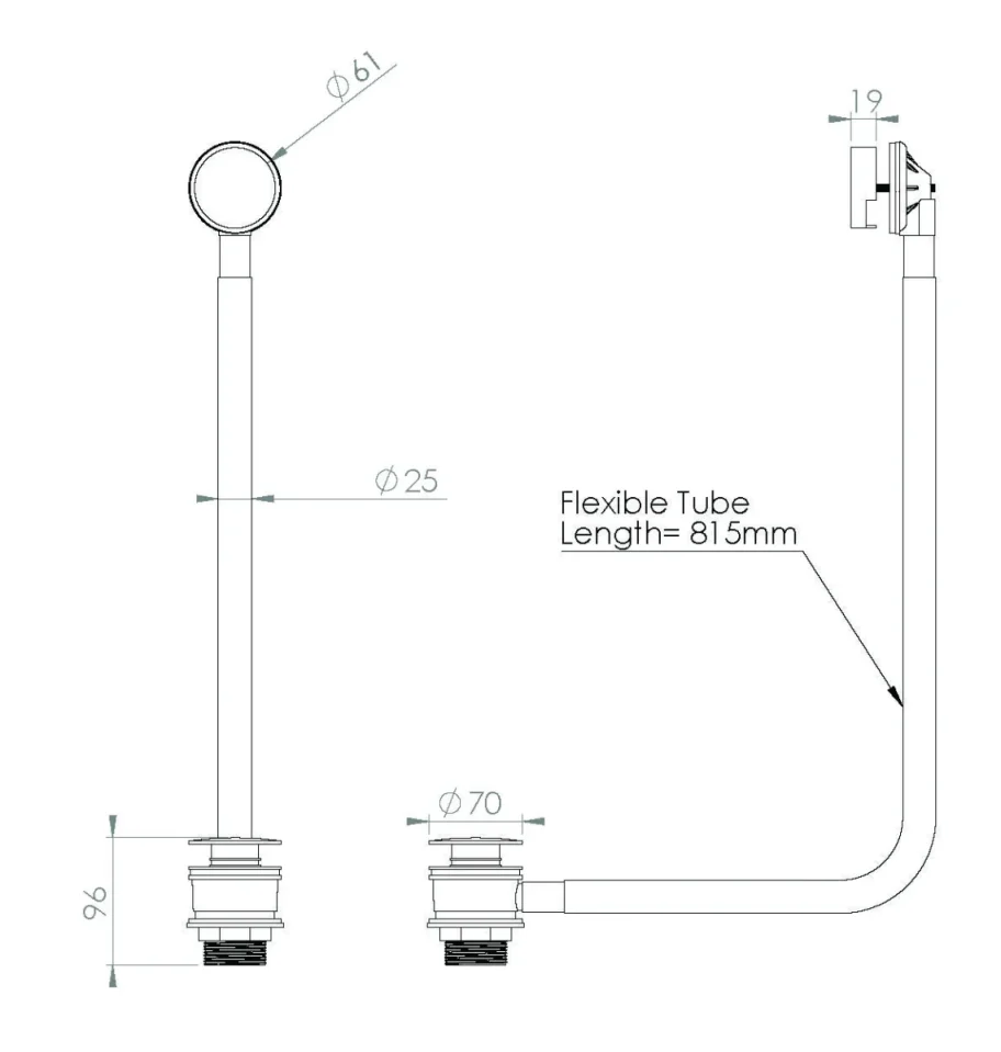 Saneux Cos Overflow & Clicker Waste - Brushed Brass detail view - Image 2