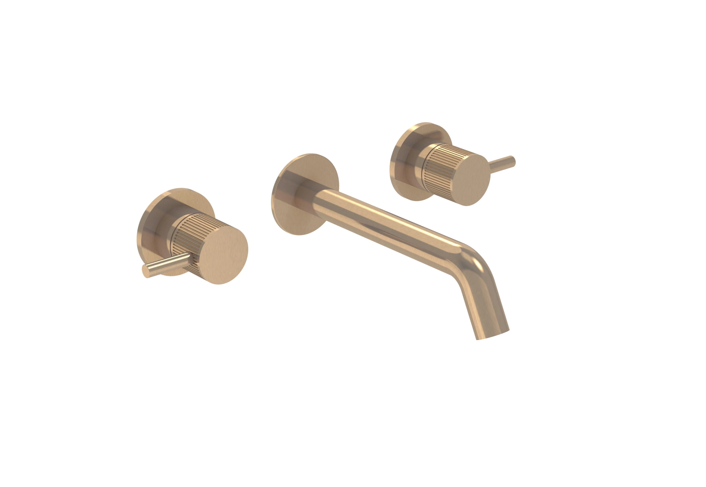 Saneux Cos Fluted 3 Tap Hole Handles (pair) - Brushed Bronze