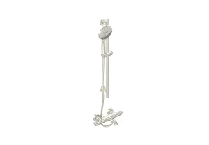 Saneux Cos Exposed Bath Shower Mixer Kit - W/ Slider Rail & 3 Function Handset - Chrome
