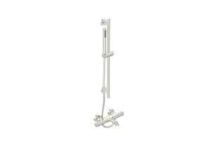 Saneux Cos Exposed Bath Shower Mixer Kit - W/ Slider Rail & Slim Handset - Chrome