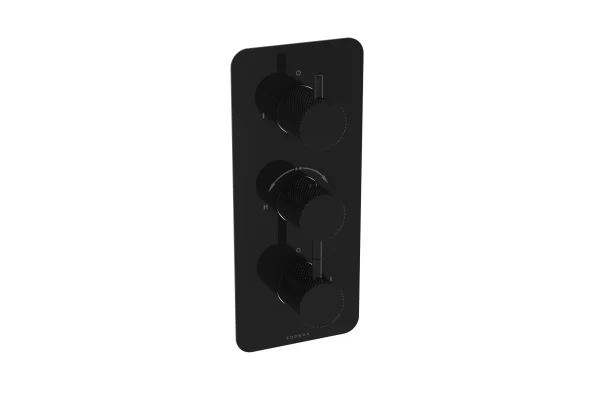 Saneux Cos Diverter Handle - Knurled - Satin Black
