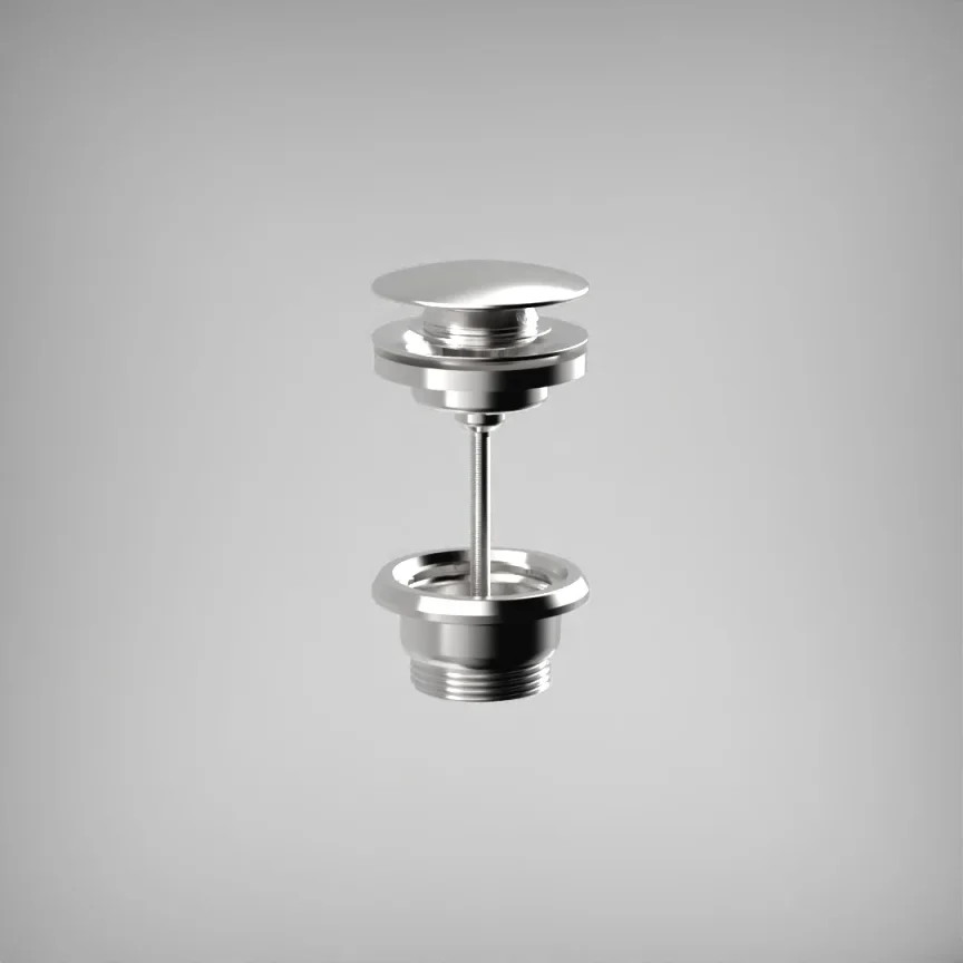 Ava Universal Click Basin Waste & Freeflow Adaptor - Polished Stainless Steel product image - Image 1