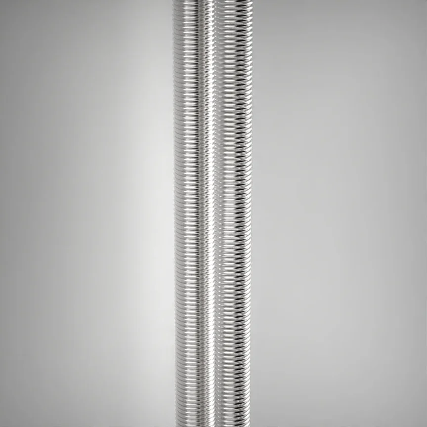 Ava Easy Clean Brushed Spring Shower Hose - Polished Chrome Conical product image - Image 1