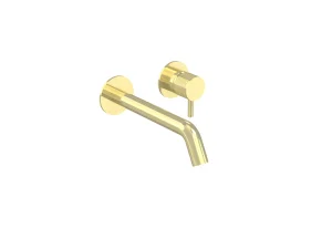 Saneux Cos Classic 2 Plate Wall Mounted Mixer & Shrouds - Brushed Brass