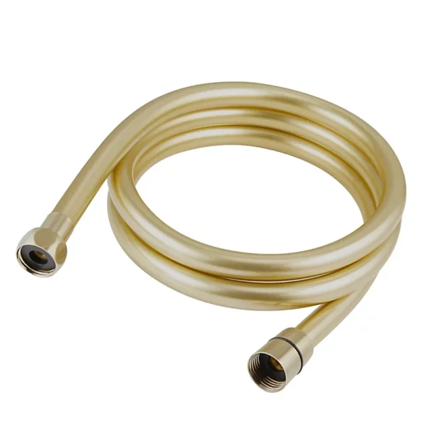 AVA Easy Clean PVC Shower Hose - Brushed Brass product image - Image 2