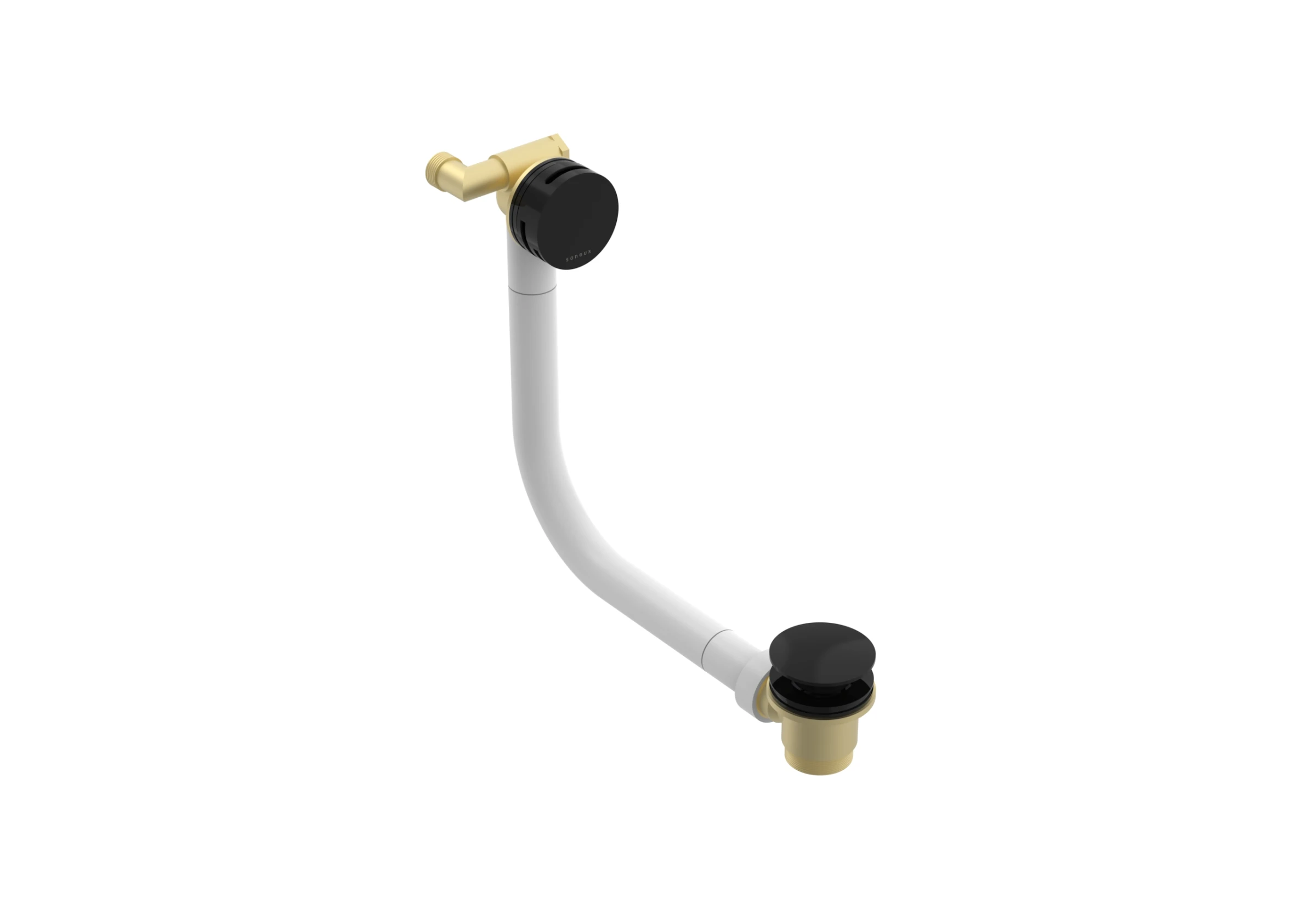 Saneux Cos Bath Filler Overflow & Clicker Waste - Satin Black