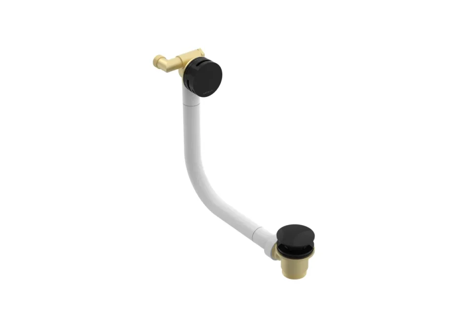 Saneux Cos Bath Filler Overflow & Clicker Waste - Satin Black detail view - Image 1