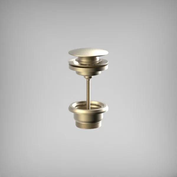 Ava Universal Click Basin Waste & Freeflow Adaptor - Brushed Brass