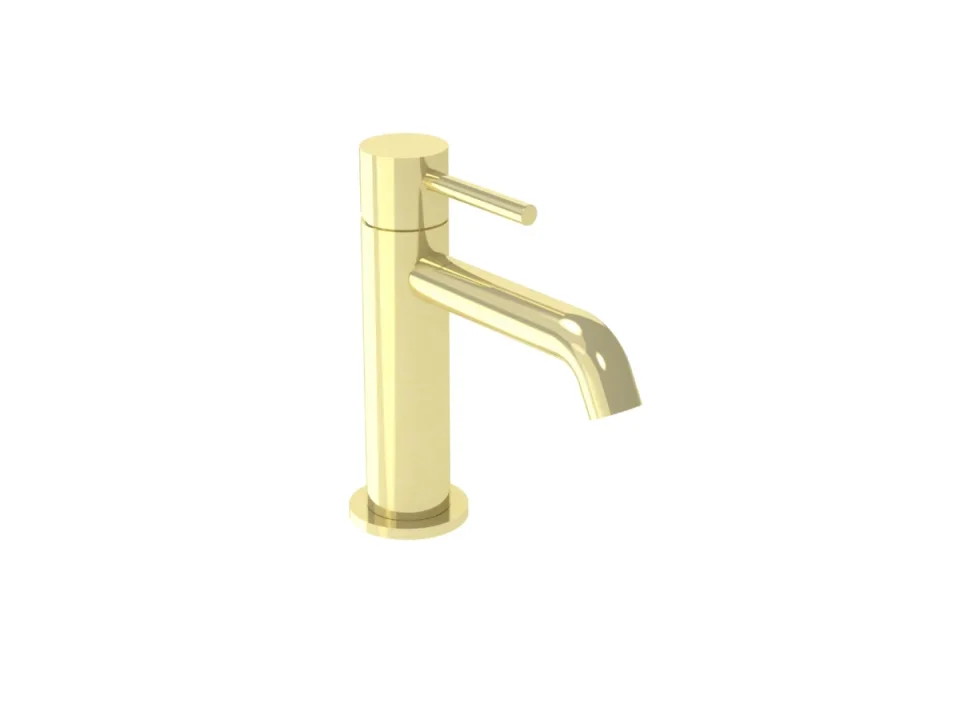 Saneux Cos Basin Mixer Body - Brushed Brass - Image 1