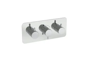 Saneux Cos 3 Way Thermostatic Shower Valve Kit - W/ Classic Handle - Landscape - Chrome