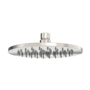 Saneux Cos 200x8mm Round Shower Head - Brushed Nickel