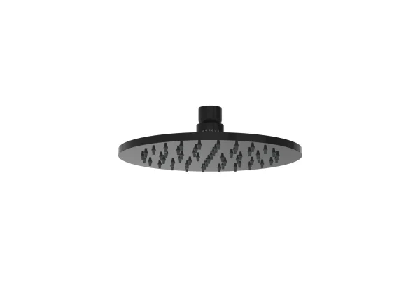 Saneux Cos 200x8mm Round Shower Head - Satin Black
