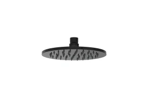 Saneux Cos 200x8mm Round Shower Head - Satin Black