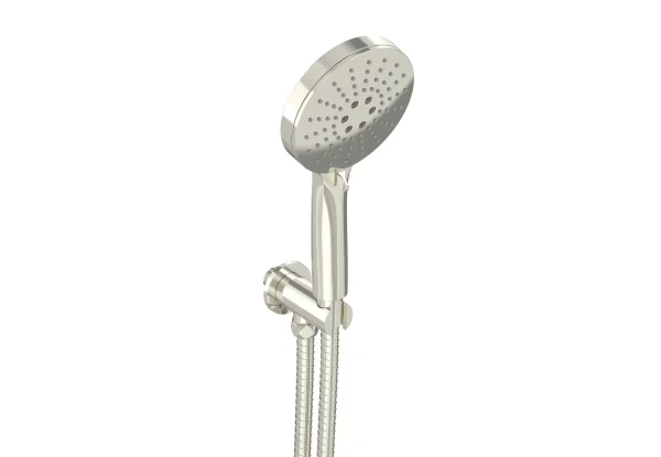 Saneux Cos 3 Function Handset - W/ Outlet Elbow & Holder & 150cm Hose - Brushed Nickel