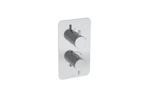 Saneux Cos 2 Way Shower Plate & Shrouds - Portrait - Chrome