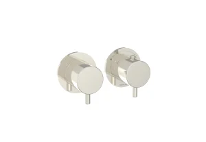 Saneux Cos 2 Way Thermostatic Shower Ring Valve Kit - W/ Classic Handle - Portrait & Landscape - Brushed Nickel