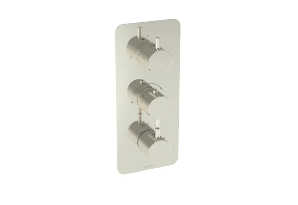 Saneux Cos 3 Way Thermostatic Shower Valve Kit - W/ Classic Handle - Portrait - Brushed Nickel (pvd) product image - Image 3