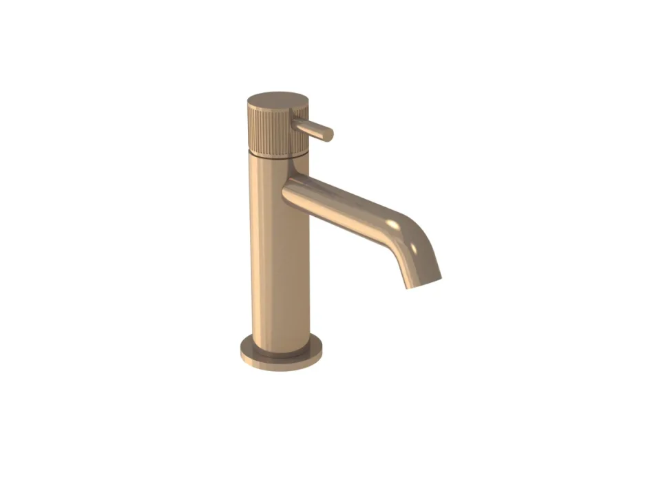 Saneux Cos Basin Mixer Kit - W/ Fluted Handle - Brushed Bronze (pvd) product image - Image 3