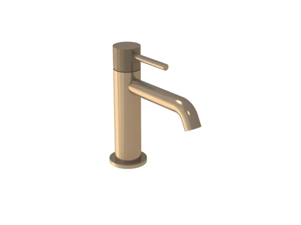 Saneux Cos Basin Mixer Kit - W/ Knurled Handle - Brushed Bronze (pvd) product image - Image 2