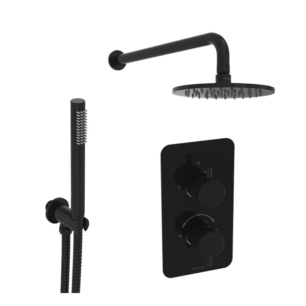 Saneux Cos 2 Way Shower Kit - W/ Slim Handset - Satin Black