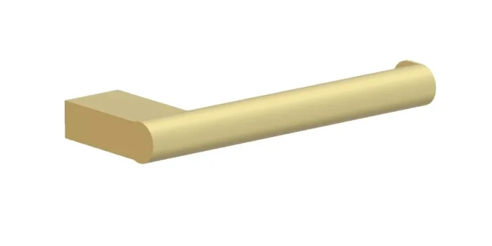 Ava Round Toilet Roll Holder - Brushed Brass detail view - Image 2