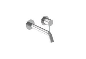 Saneux Cos 2 Plate Wall Mounted Basin Mixer Kit - W/ Classic Spout (170mm) W/ Classic Handle - Chrome