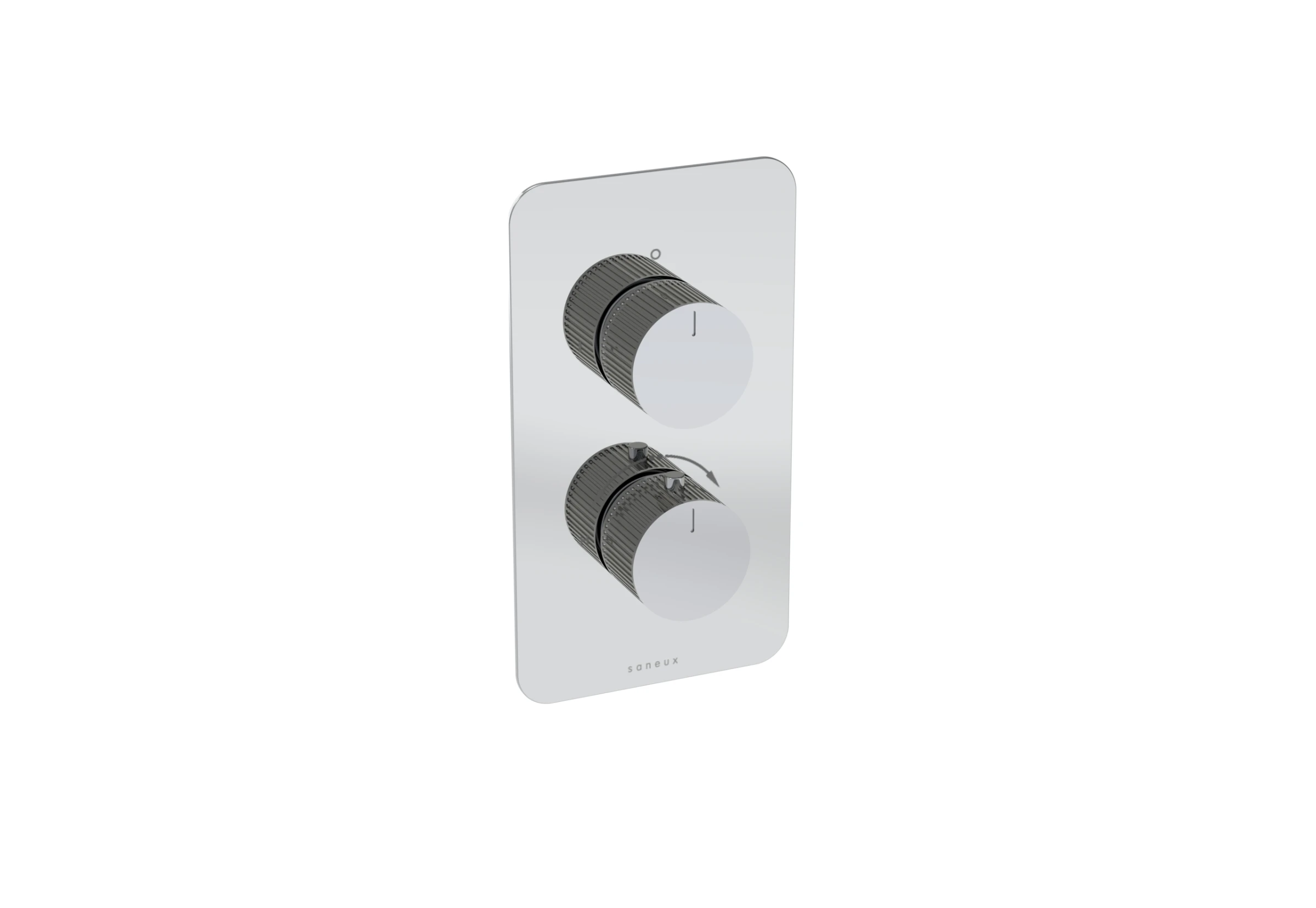 Saneux Cos 1 Way Shower Plate & Shrouds - Chrome