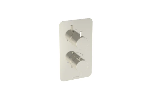 Saneux Cos 1 Way Shower Plate & Shrouds - Brushed Nickel