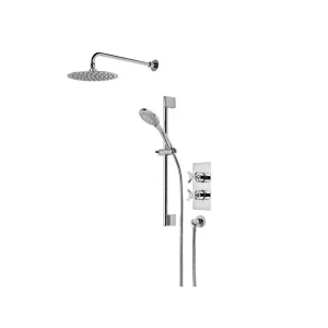 Roper Rhodes Wessex Dual Function Concealed Shower System With Fixed Head And Riser Rail - Chrome