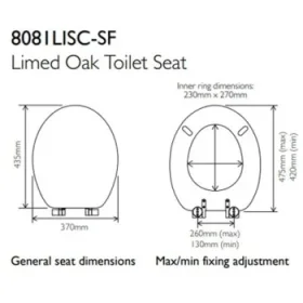 Roper Rhodes Traditional Secure Fix Soft Close Quick Release Wood Seat - Limed Oak detail view - Image 2
