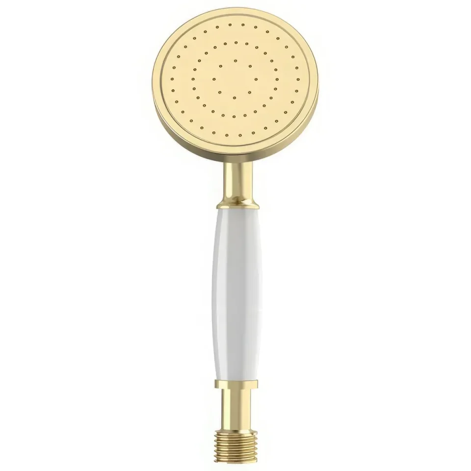 Roper Rhodes Traditional Shower Handset 80mm - Brass detail view - Image 1