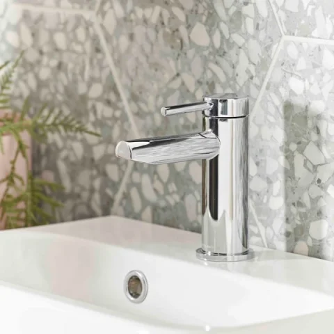 Roper Rhodes Storm-nova Basin Mixer With Click Waste - Chrome detail view - Image 1