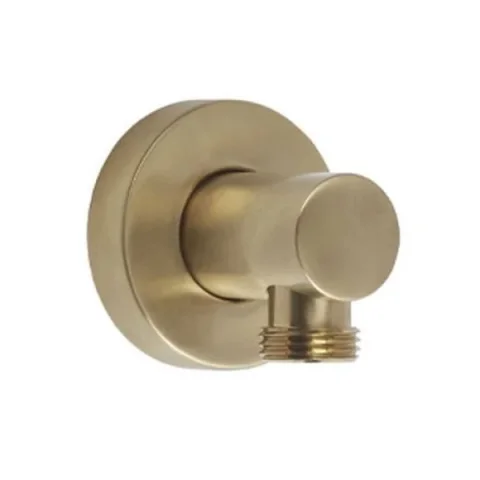 Roper Rhodes Round Wall Elbow - Brass detail view - Image 1