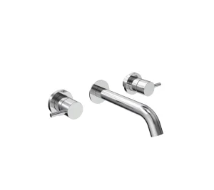 Saneux Cos 3 Piece Wall Mounted Basin Mixer - Chrome