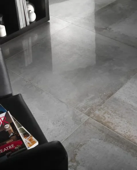 European Tiles Sphere Steel 60X60 Natural Porcelain Rectified Tile detail view - Image 2